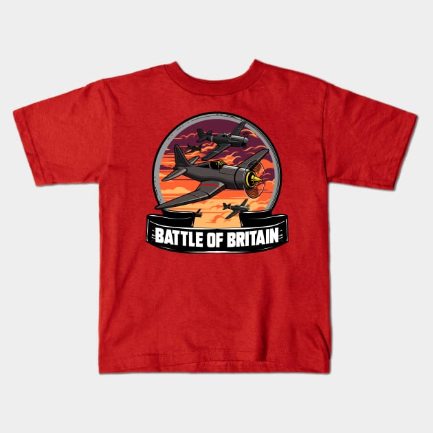 BATTLE OF BRITAIN Kids T-Shirt by theanomalius_merch